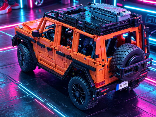 Windsor Gear 1:10 Scale Orange G500 Off Road Suv Technic Adult Display Collectible Car Finished Building Blocks