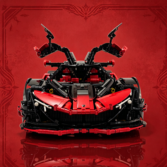 Apollo Intensa Emozione 1 8 Scale Model Car Black Red Finished Building Blocks