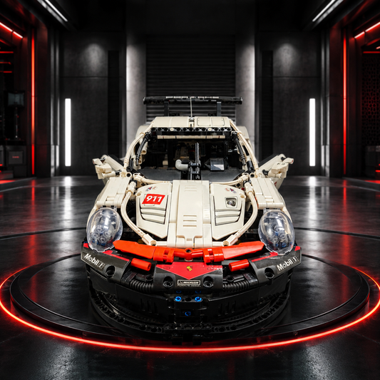 Porsche 911 RSR Replica 1:8 Scale Technical Building Blocks Sports Car Model