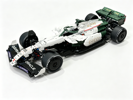 Windsor Gear 1：8 Scale Alpine F1 Gucci Co Branded Formula 1 Race Car Technic Building Block Model Finished Building Blocks