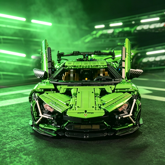 Lamborghini Aventador SVJ Custom Color 1:8 Finished Building Block Car 3680PCS