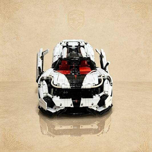 Windsor Gear Koenigsegg Regera White Black Livery 3500PCS Finished Building Blocks