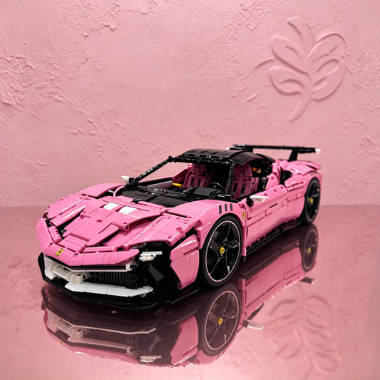 Windsor Gear Ferrari SF90 Stradale Cherry Blossom Pink 3370PCS Finished Building Blocks