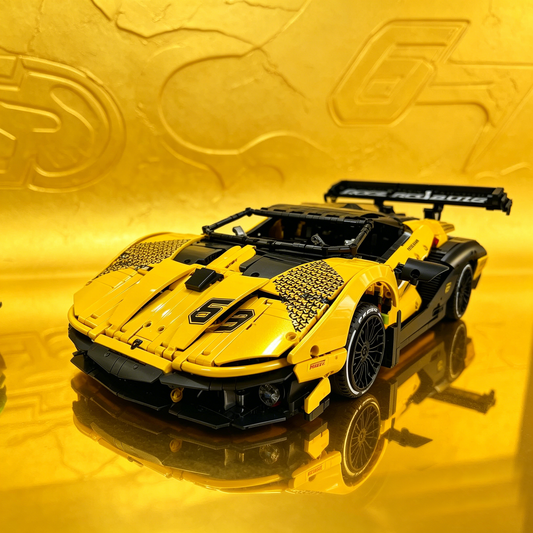 Windsor Gear Ferrari FXX-K Evo Custom Yellow & Black Livery 380PCS Finished Building Blocks