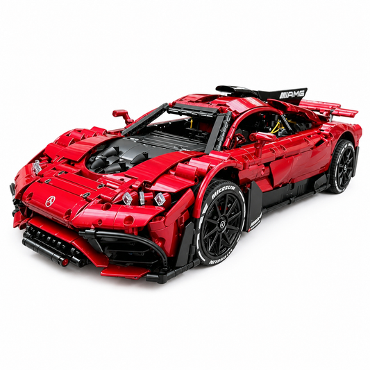 Windsor Gear Mercedes-AMG ONE 1:8 Finished Building Block Car 3290PCS Ferrari Red