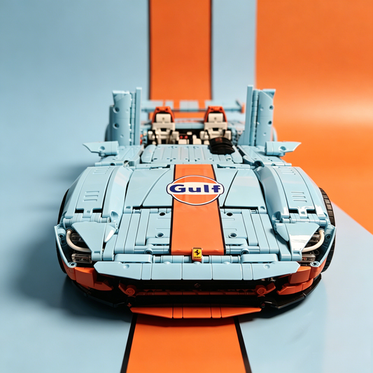 Windsor Gear Ferrari Monza SP2 Classic Gulf Livery 1:8 Finished Building Block Car 3280PCS