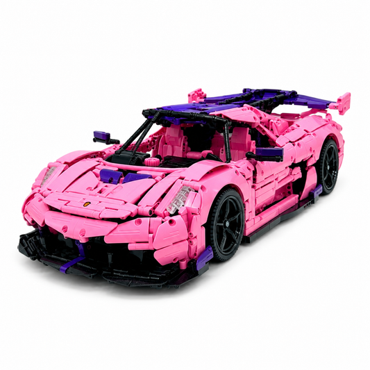 Windsor Gear Porsche 911 GT3 RS Pink Purple Gradient 3320PCS Finished Building Blocks