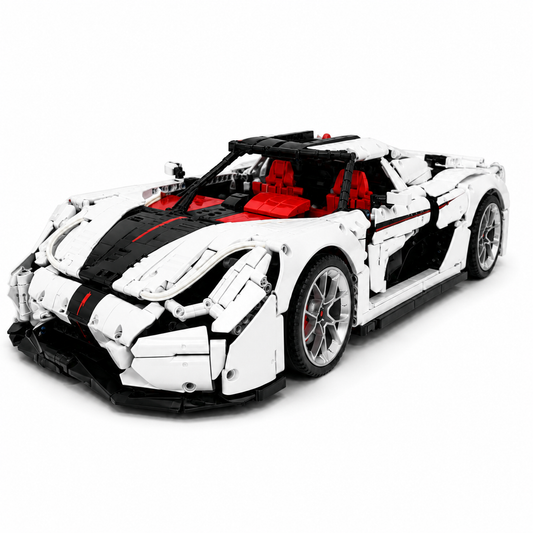 Windsor Gear Koenigsegg Regera White Black Livery 3500PCS Finished Building Blocks