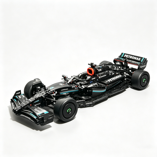 Mercedes-AMG Petronas F1 W14 2023 Hamilton & Russell 1:8 Finished Building Block Car 1642+PCS