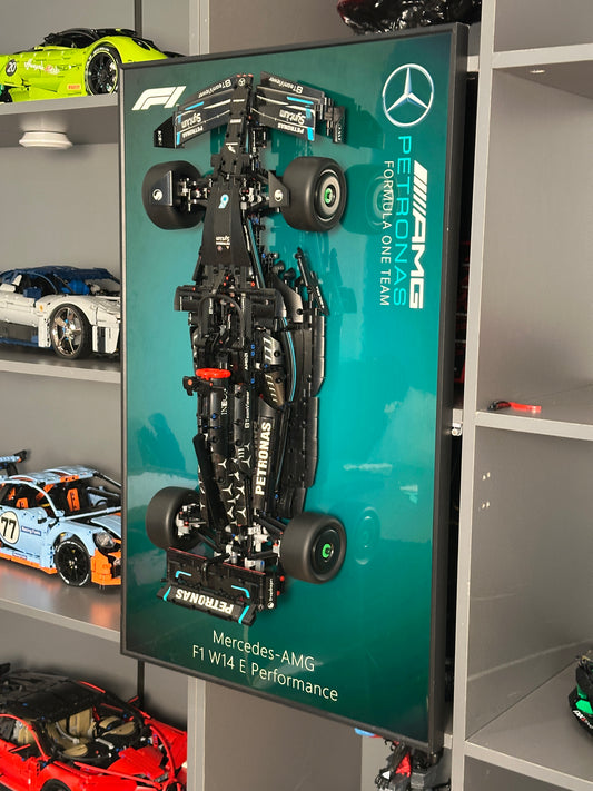 Windsor Gear Wall Mount Display Panel For Mercedes AMG F1 Brick Model
